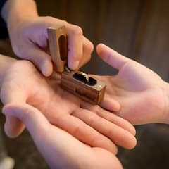 kigokoro.の木のゆびわをフォトウェディングにお選びいただきました