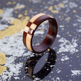 木のゆびわ 絢-aya- 市松