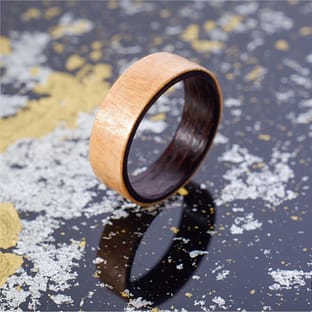 木のゆびわ 襲-kasane- 灰桜