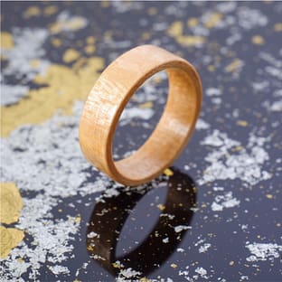 木のゆびわ 単-hitoe- 灰桜